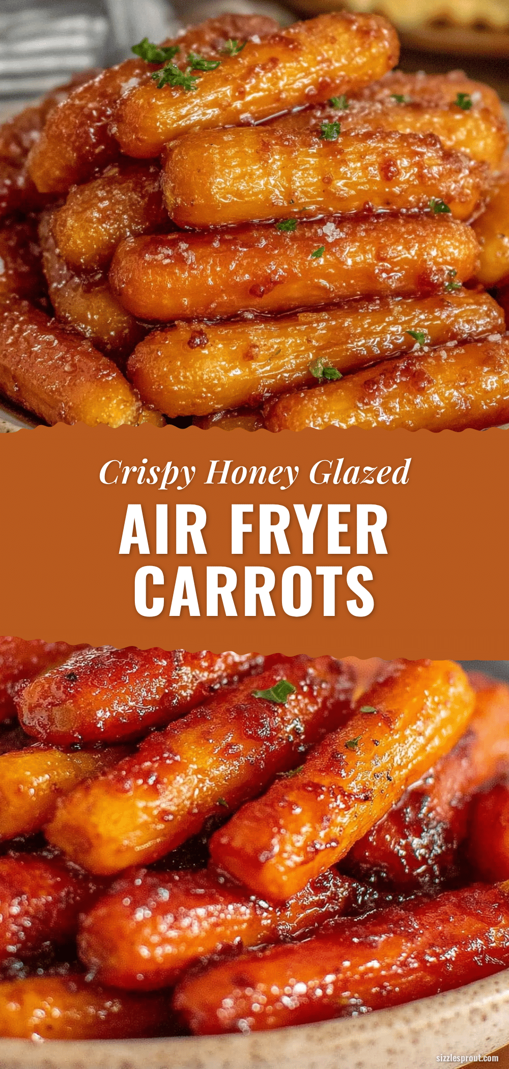 crispy honey glazed air fryer baby carrots recipe