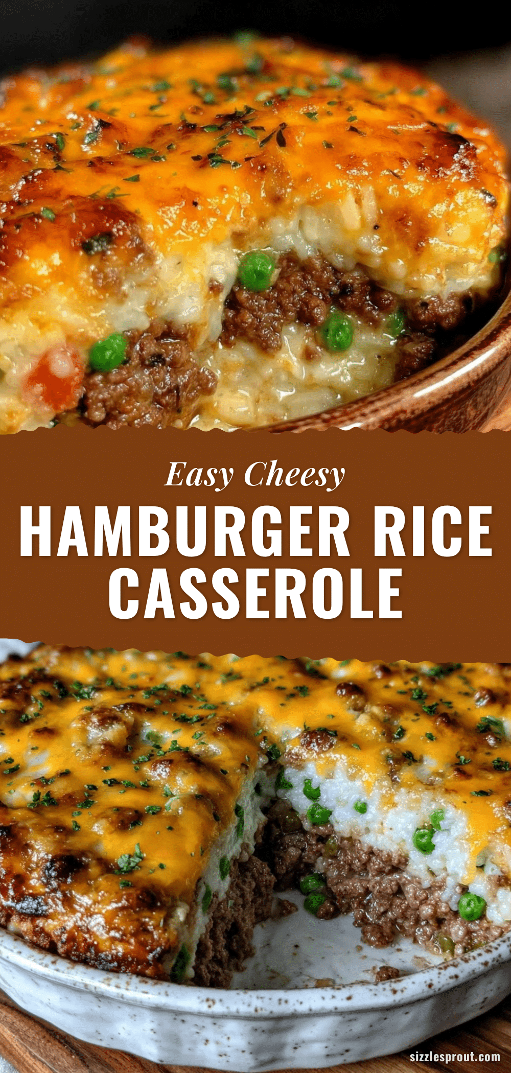 cheesy hamburger rice casserole recipe