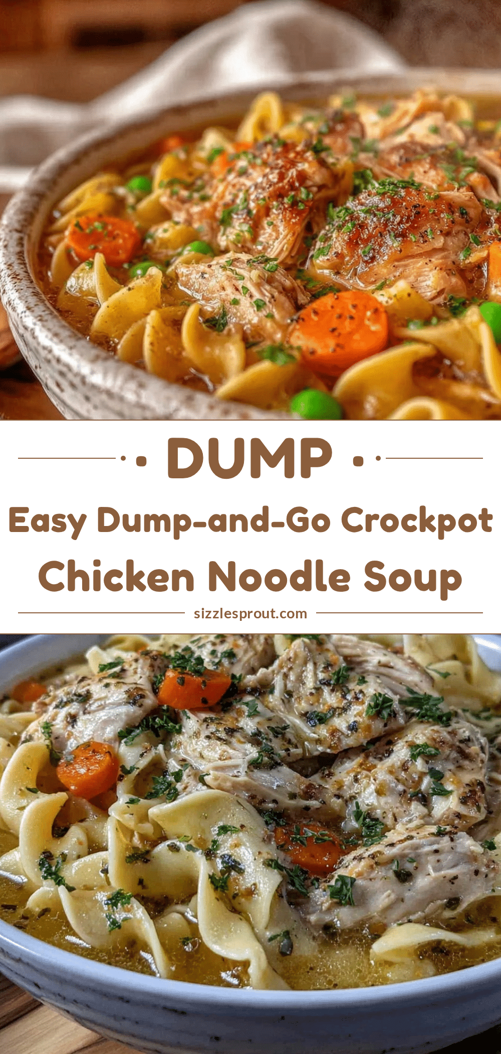 dump-and-go crockpot chicken noodle soup recipe