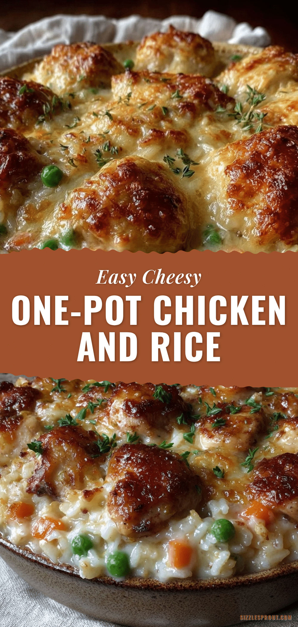 easy cheesy one-pot chicken and rice recipe