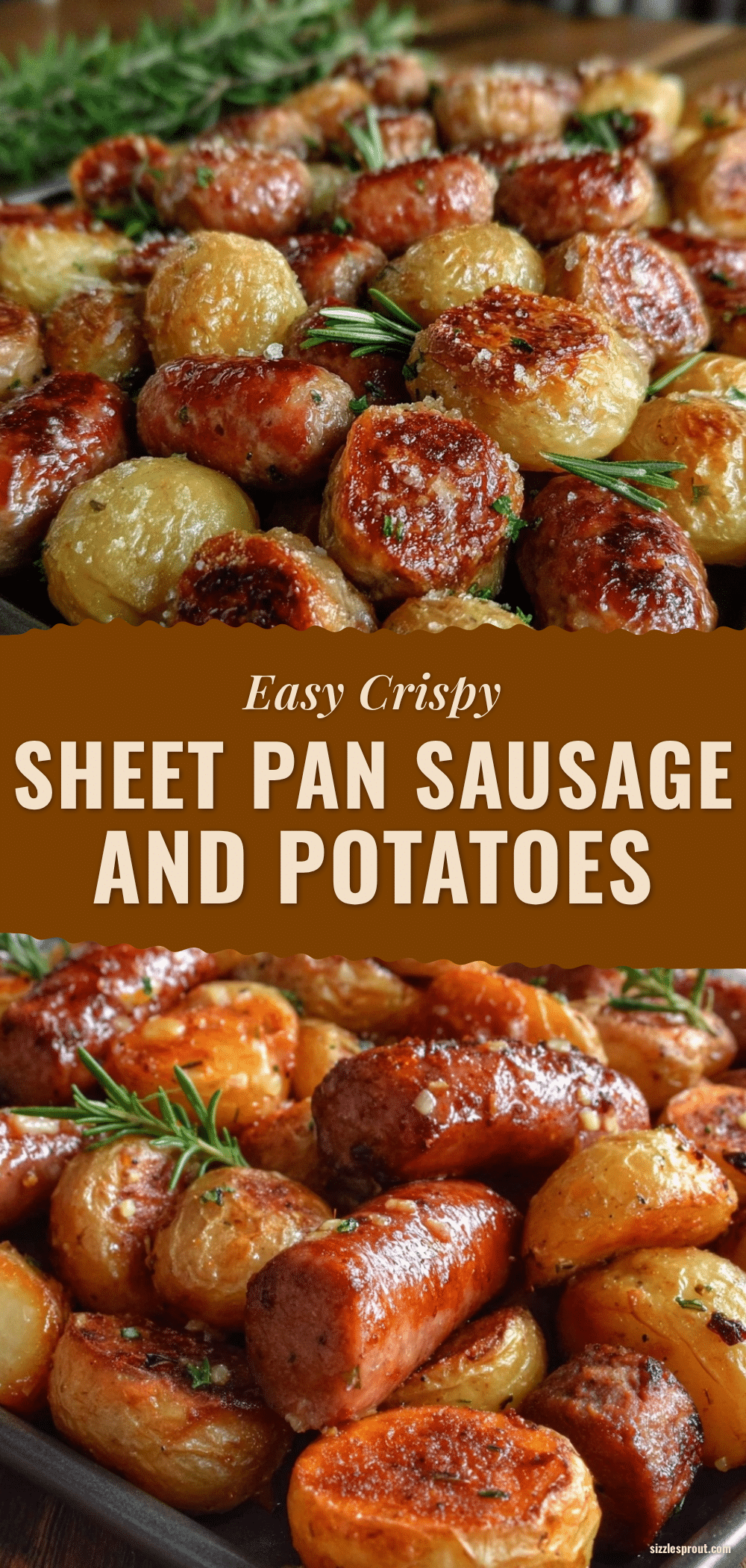easy crispy sheet pan sausage and potatoes recipe