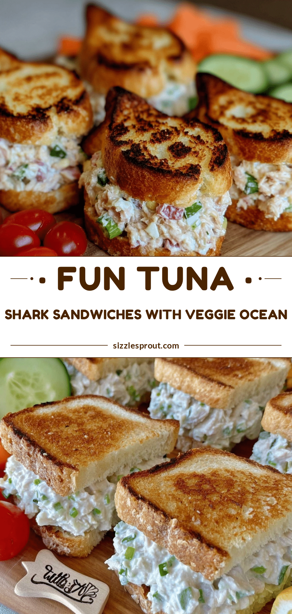 Fun Tuna Fish Sandwich Sharks recipe