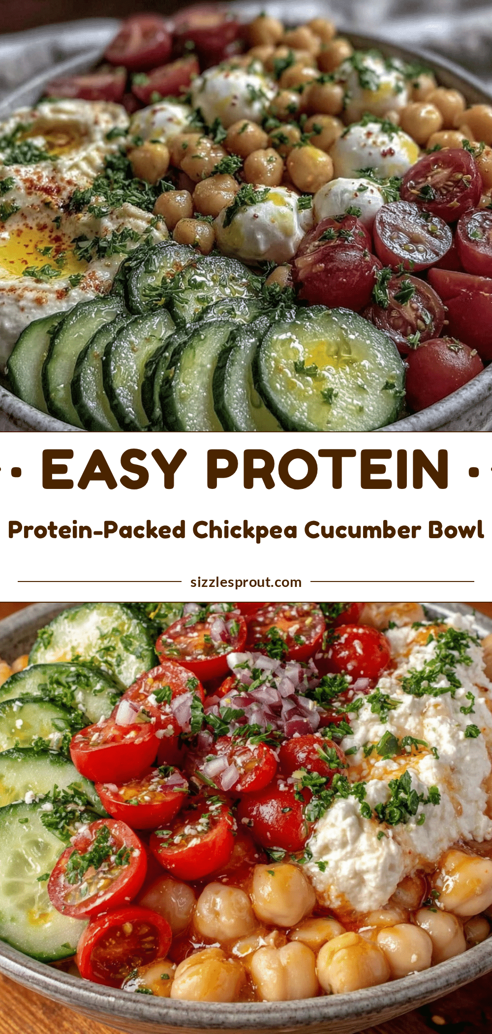 Healthy Canned Chickpea and Cucumber Power Bowl recipe