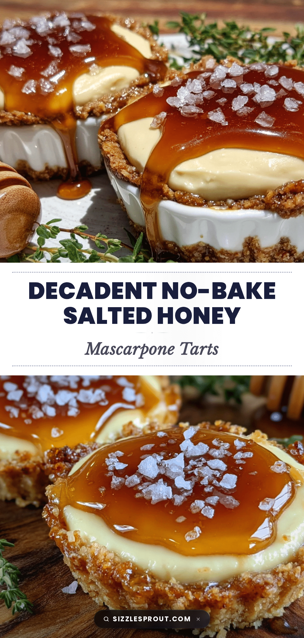 no-bake salted honey mascarpone tarts recipe