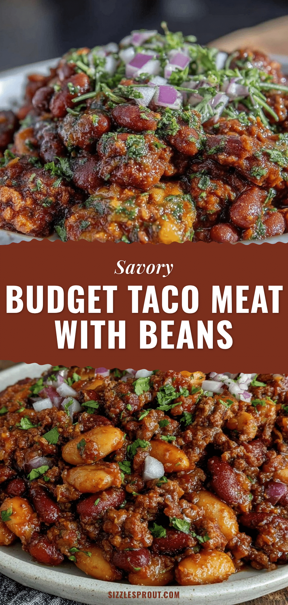 savory budget taco meat with beans recipe