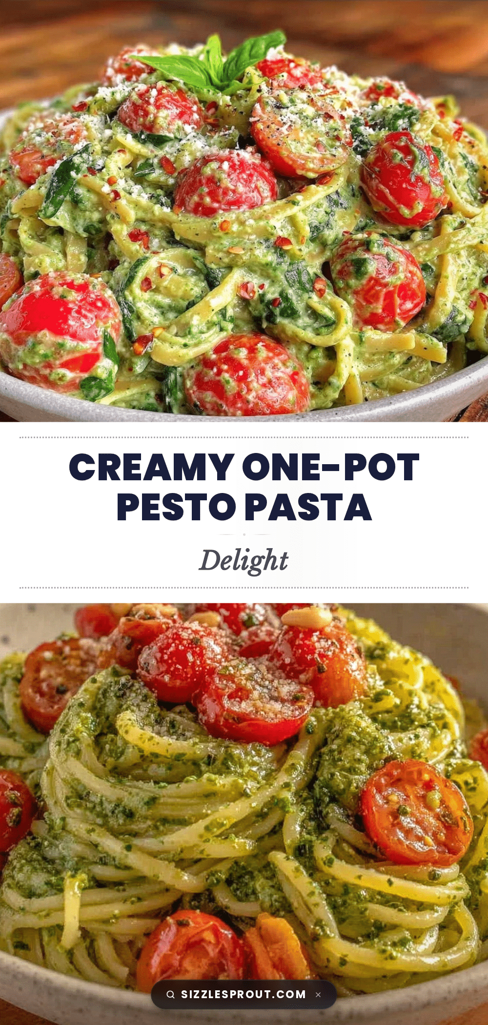 creamy one-pot pesto pasta recipe