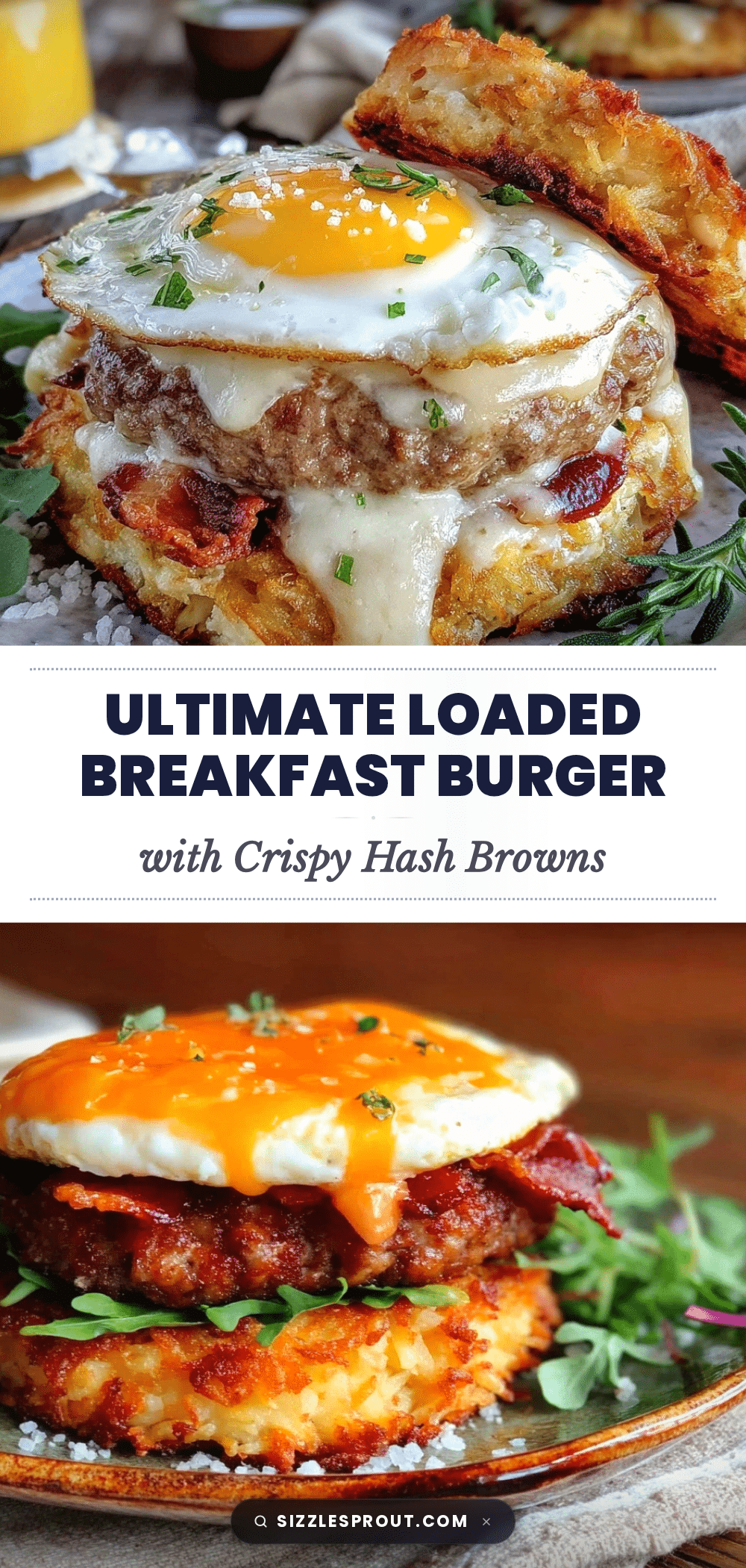 crispy loaded breakfast burger with hash brown bun recipe