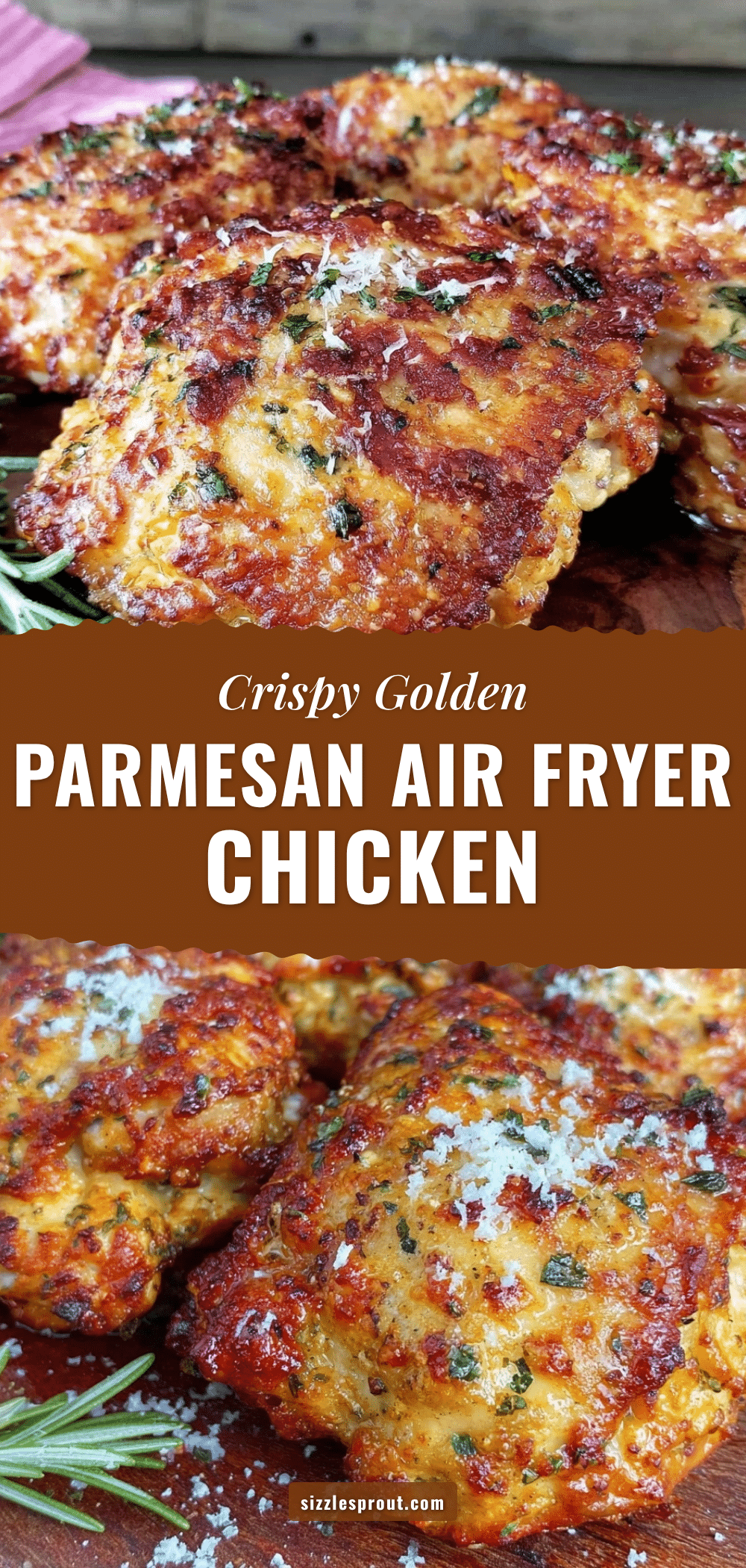 crispy parmesan chicken thighs air fryer recipe