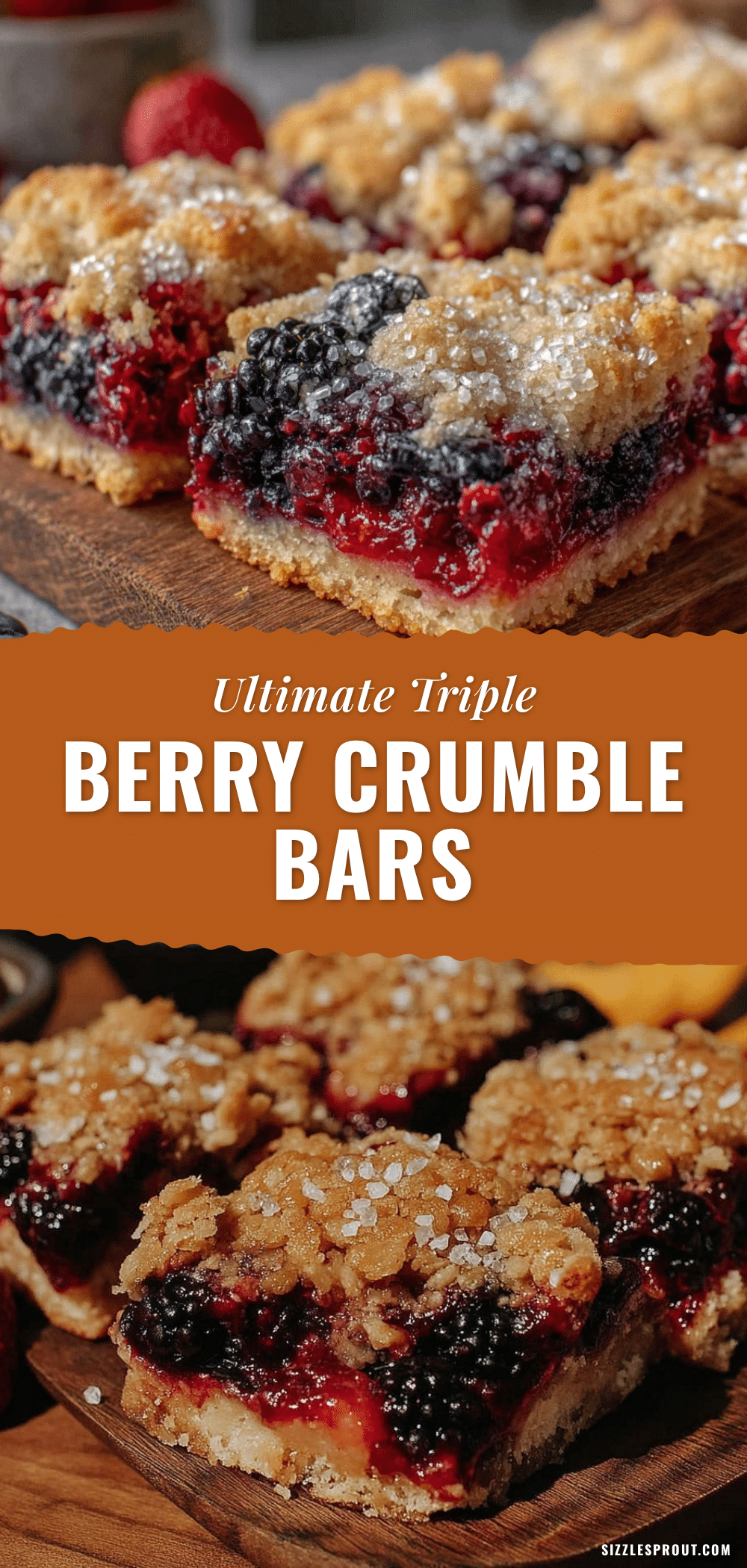 crispy triple berry crumble bars recipe