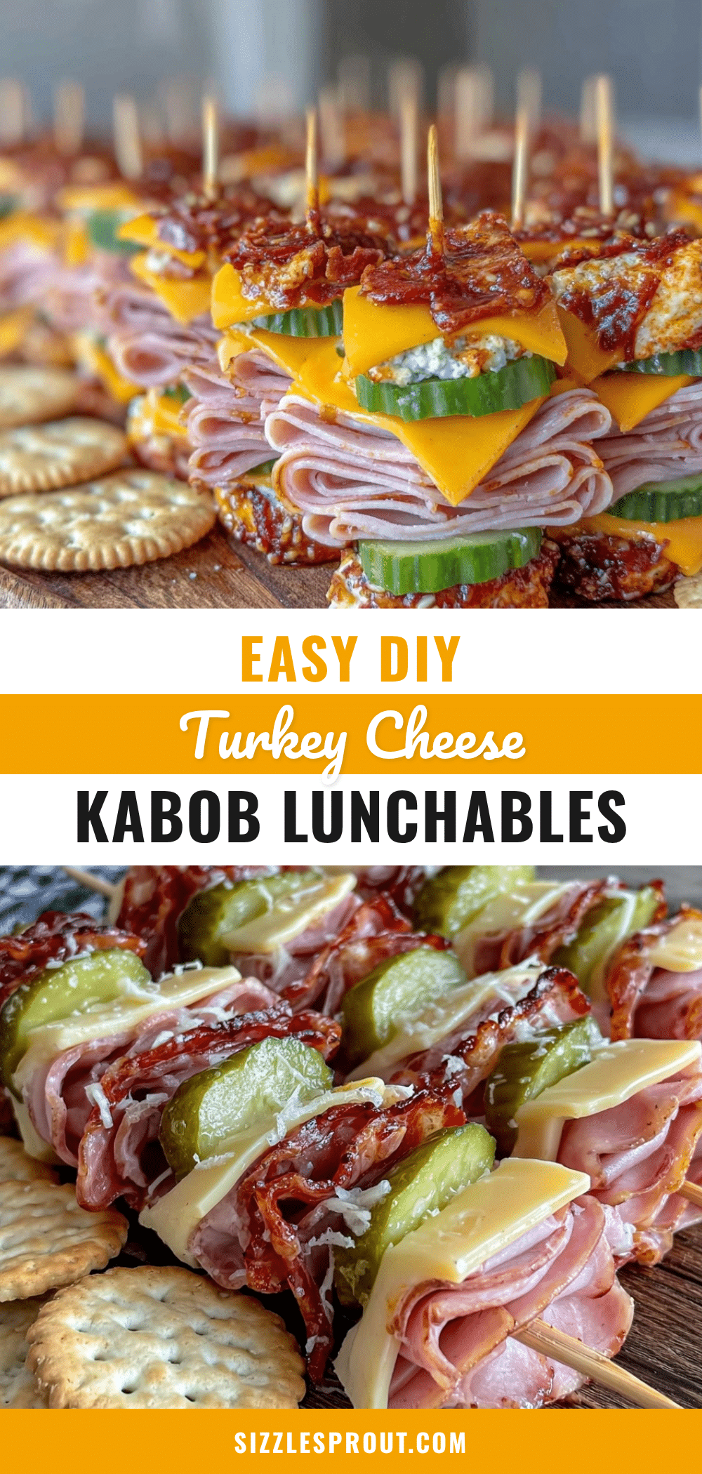 Easy DIY Lunchables with Turkey and Cheese Kabobs recipe