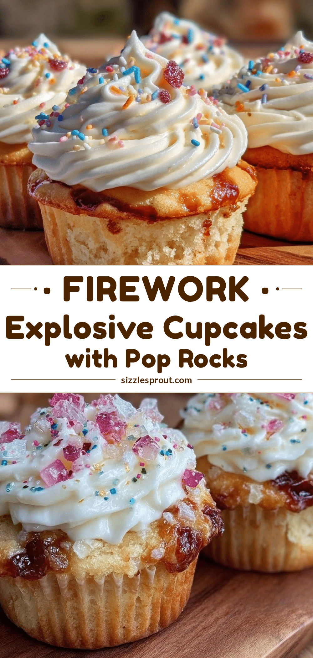 firework explosion cupcakes recipe