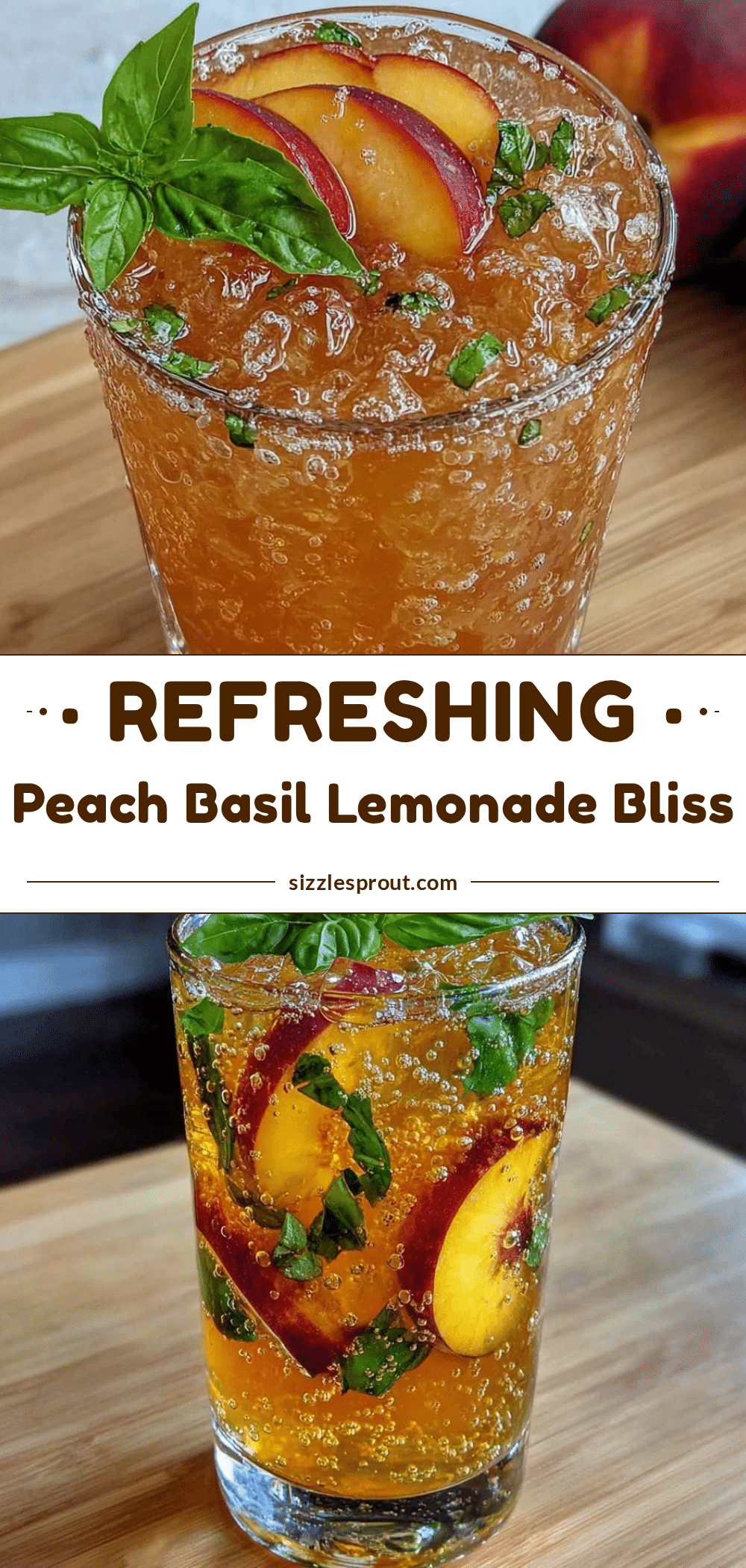 fresh peach basil lemonade recipe