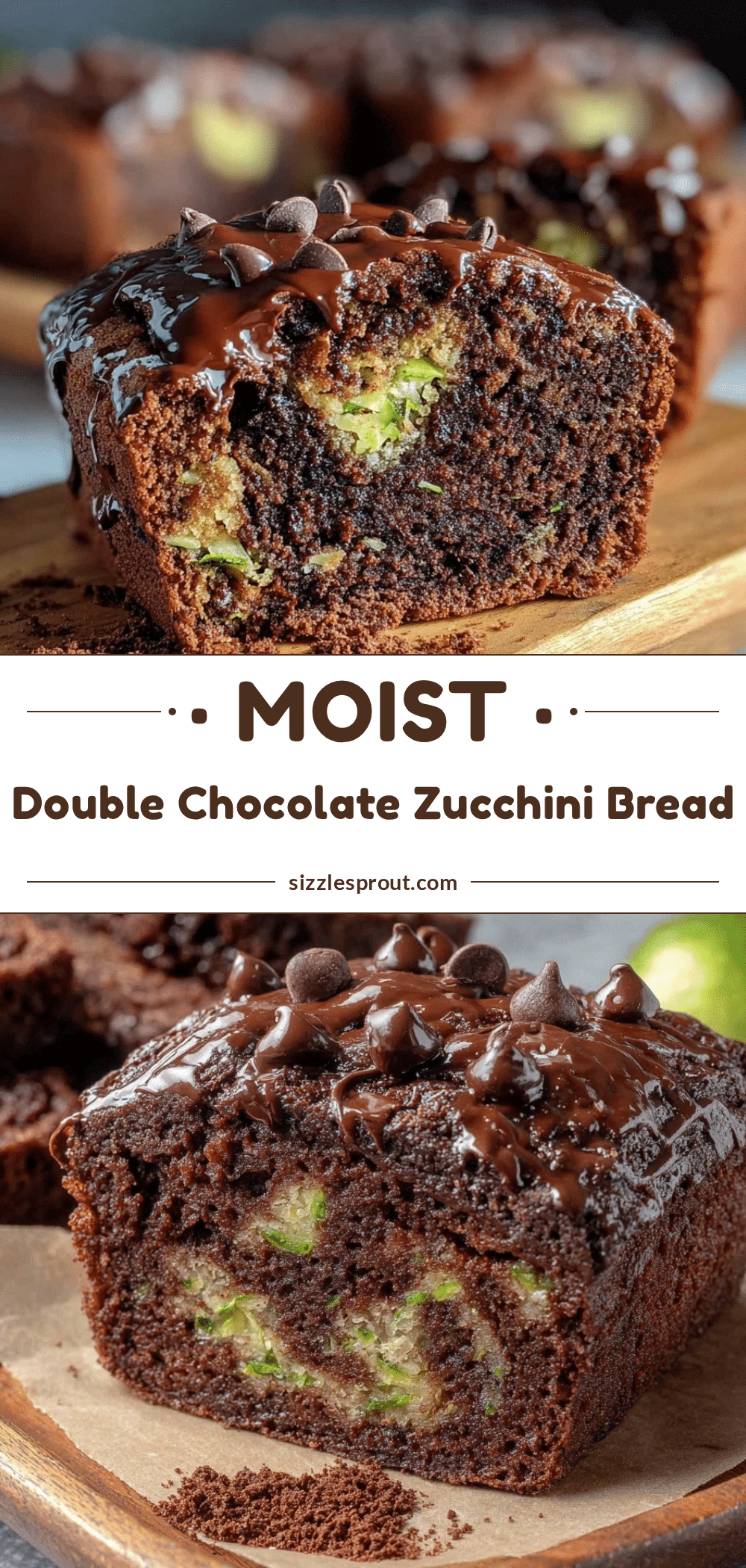 healthy double chocolate zucchini bread recipe