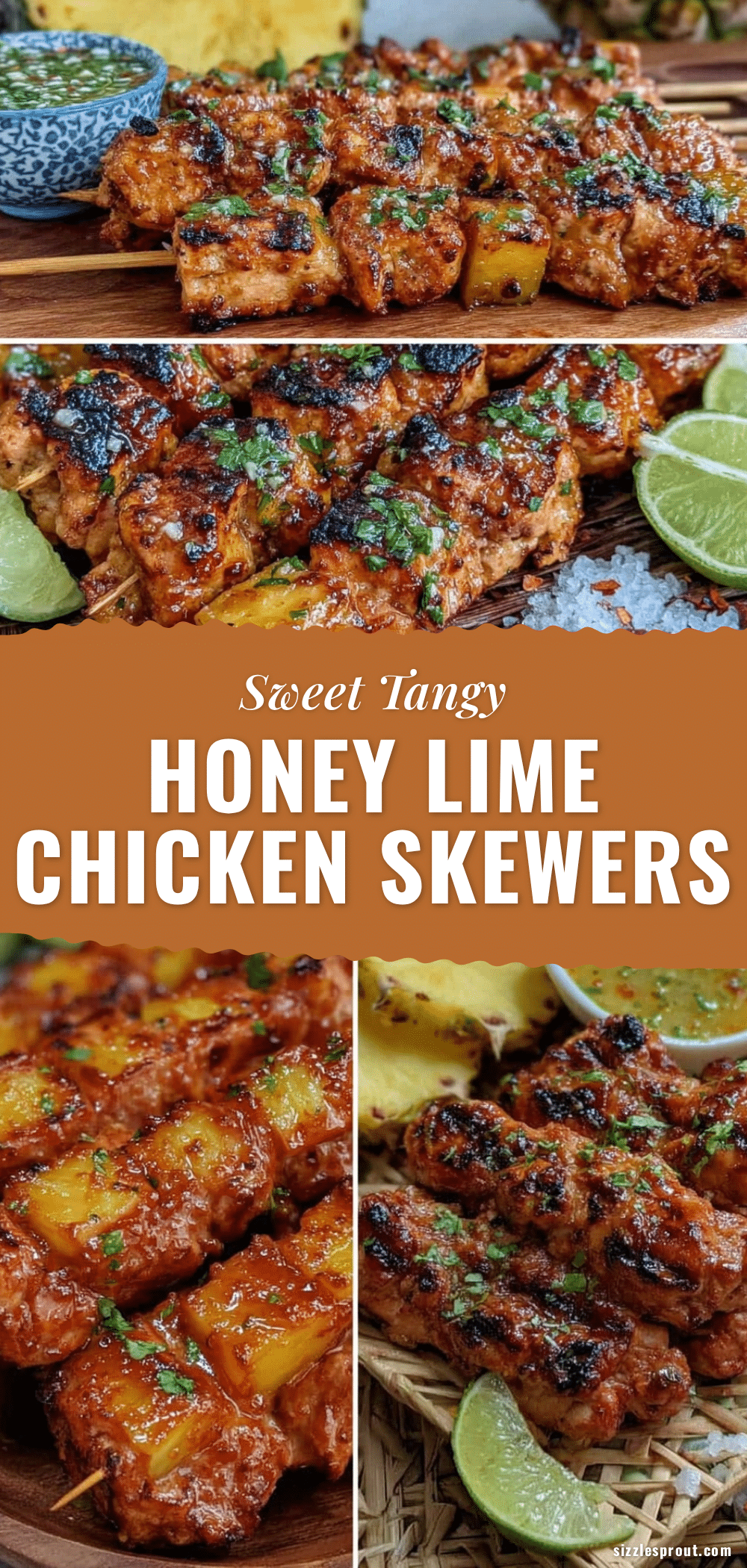 honey lime grilled chicken skewers recipe