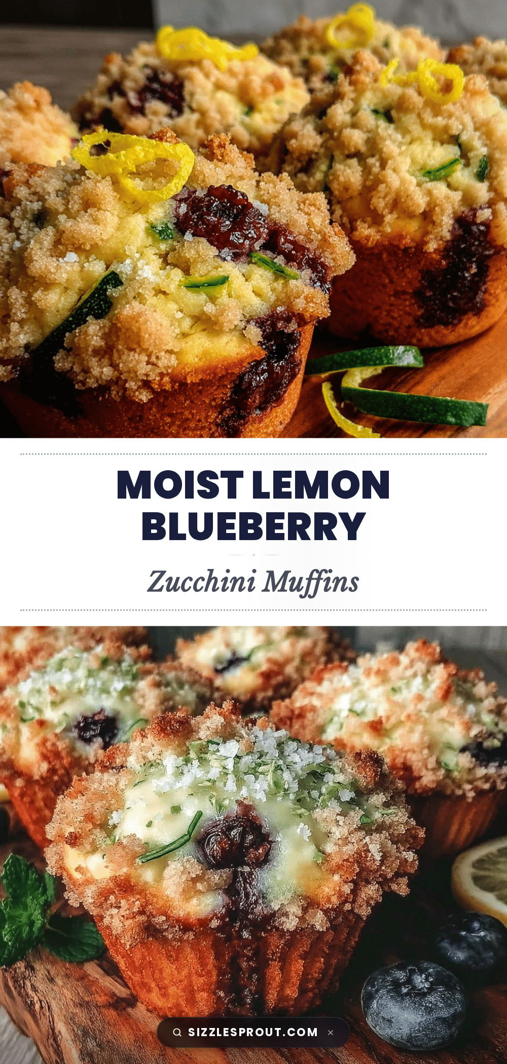 lemon blueberry zucchini muffins recipe