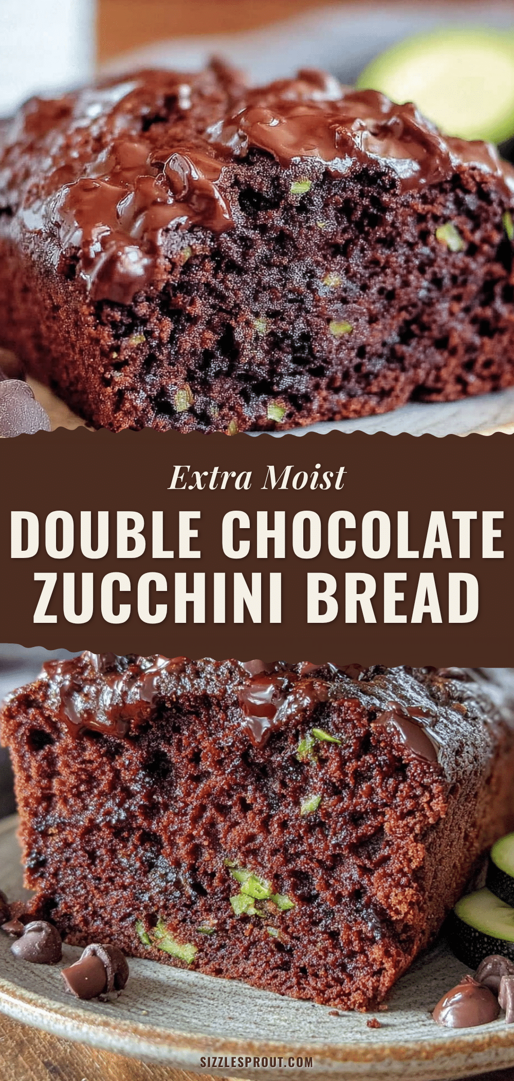 moist double chocolate chip zucchini bread recipe