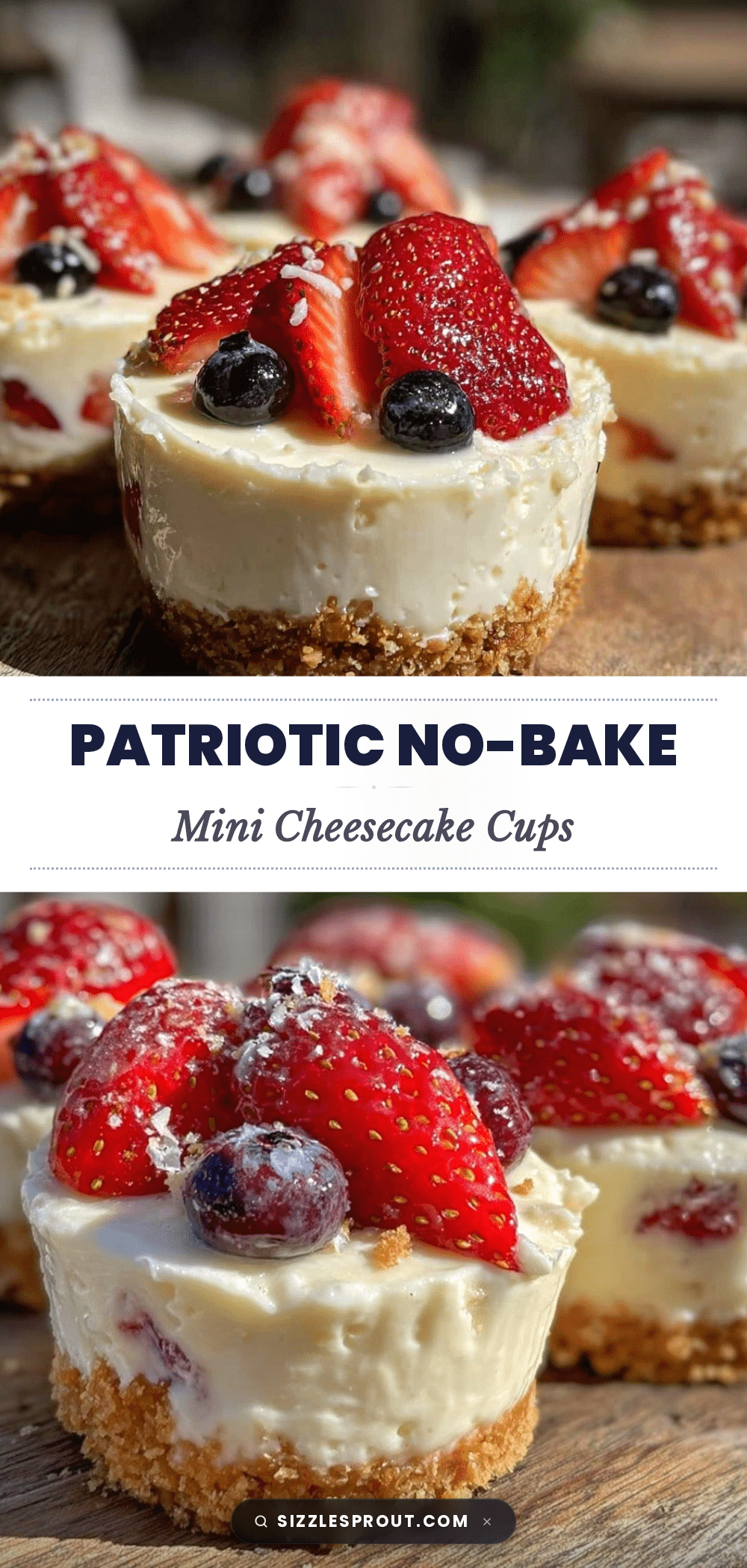 no-bake mini american flag cheesecake cups recipe