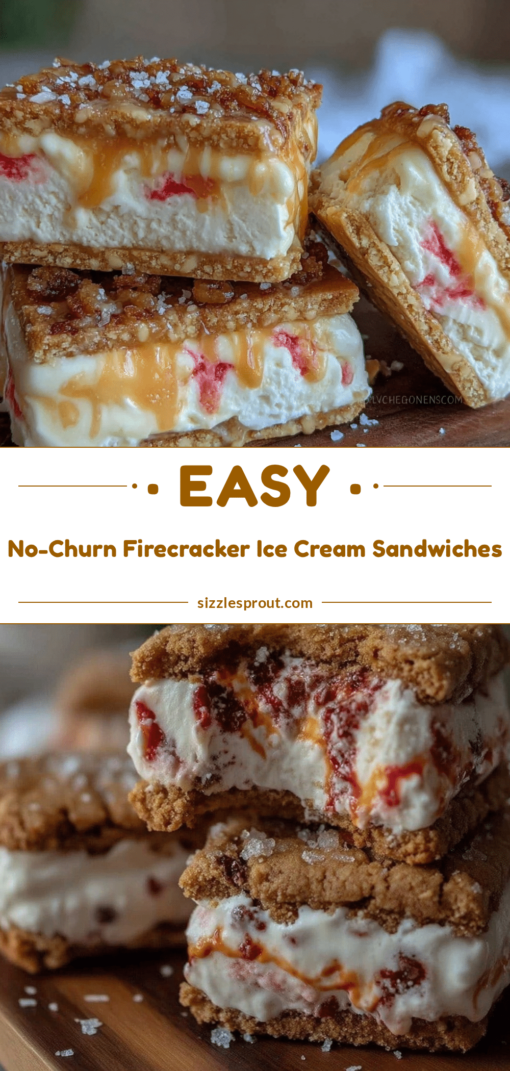 no-churn firecracker ice cream sandwiches recipe