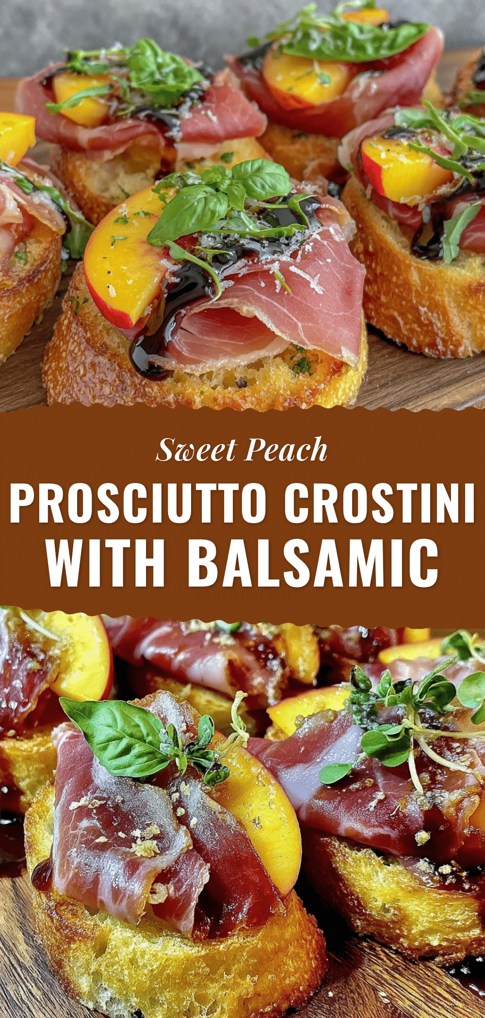 Peach Prosciutto Crostini recipe