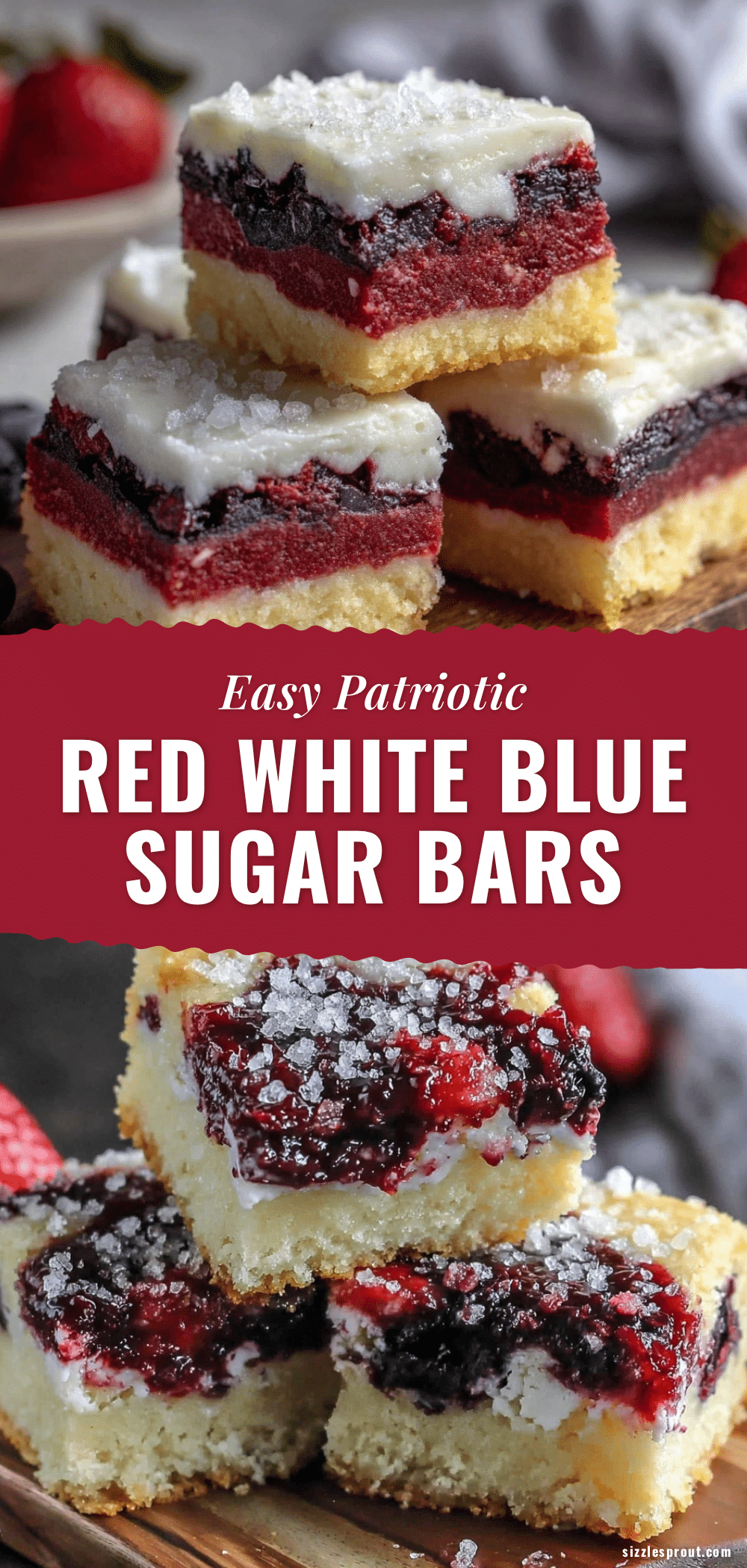 red white and blue sugar cookie bars recipe