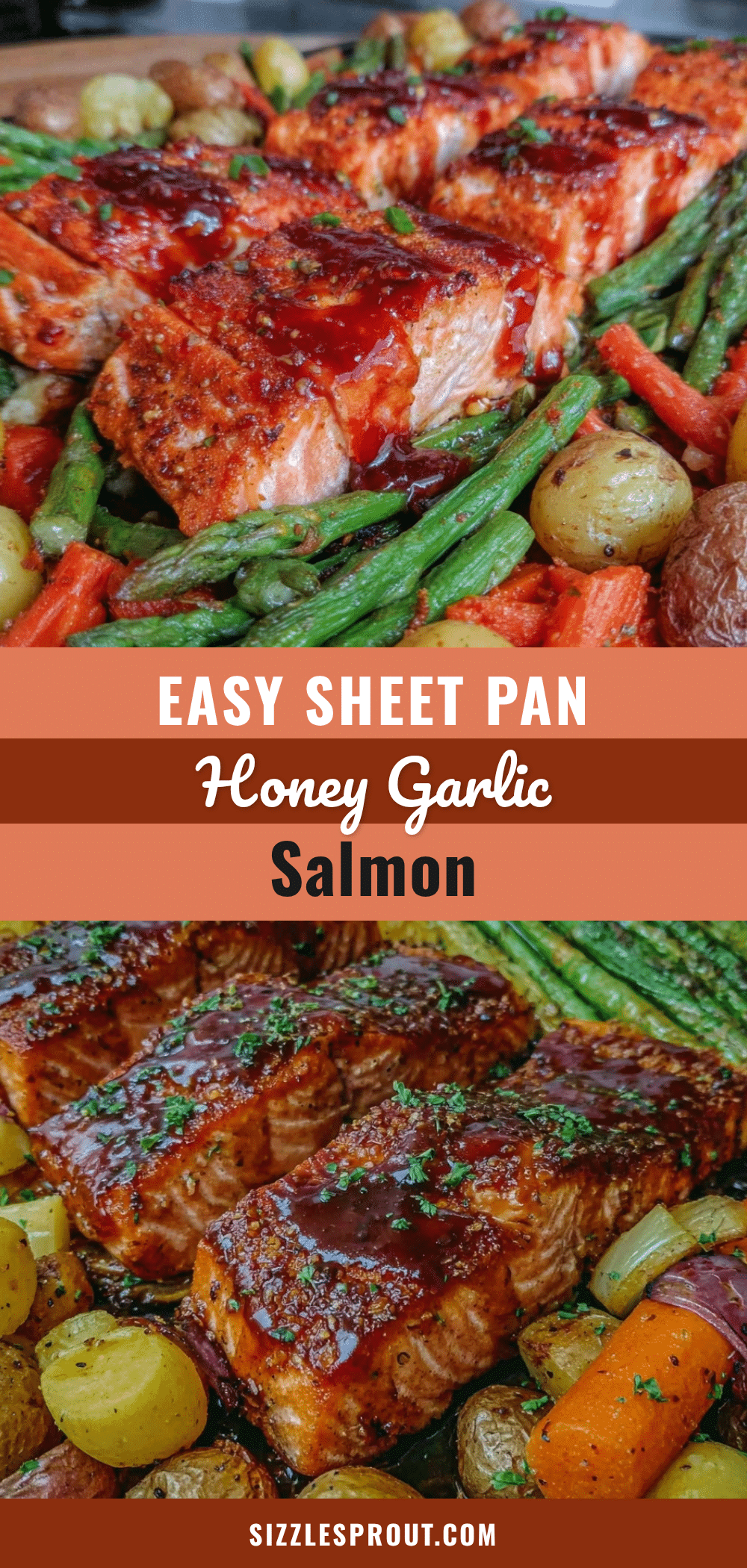 sheet pan honey garlic salmon recipe