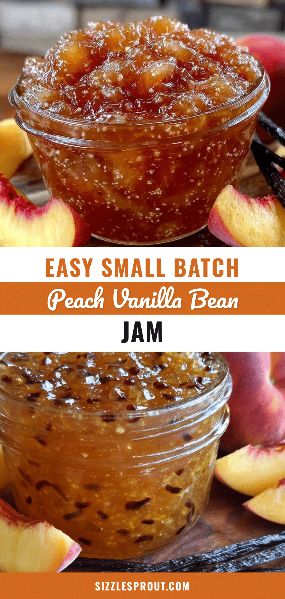 small batch peach vanilla bean jam recipe