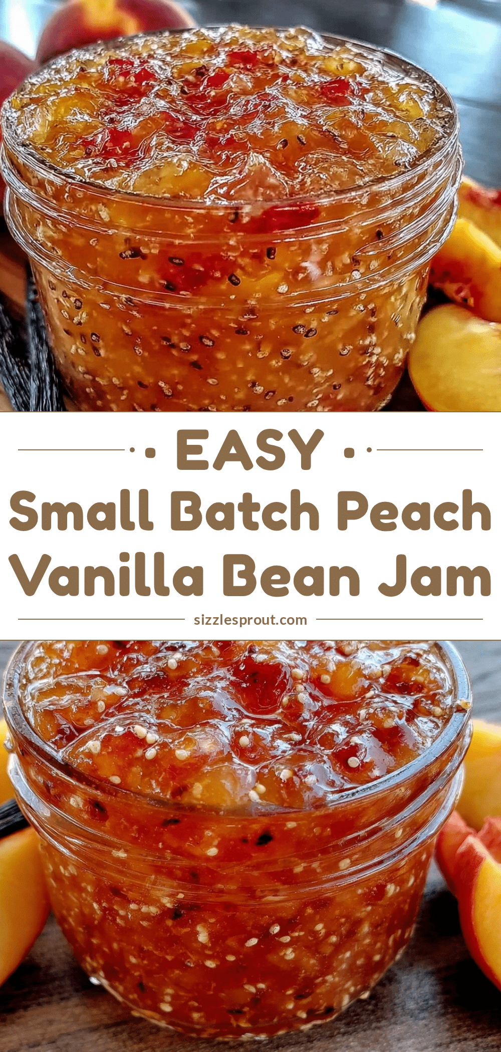 small batch peach vanilla bean jam recipe