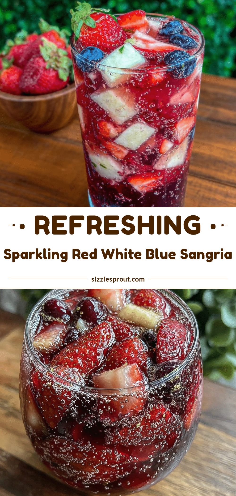 sparkling red white and blue sangria recipe