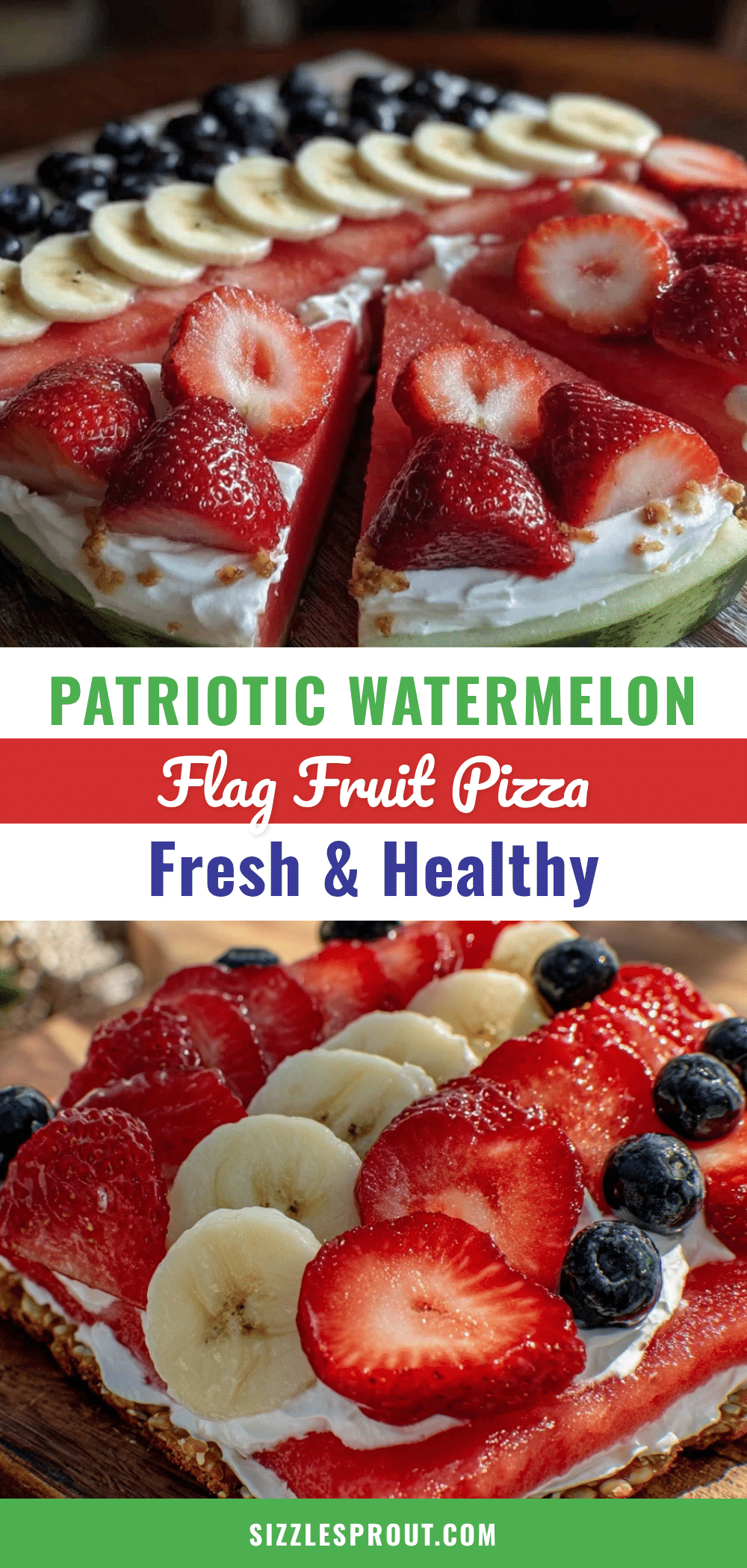 watermelon flag fruit pizza recipe