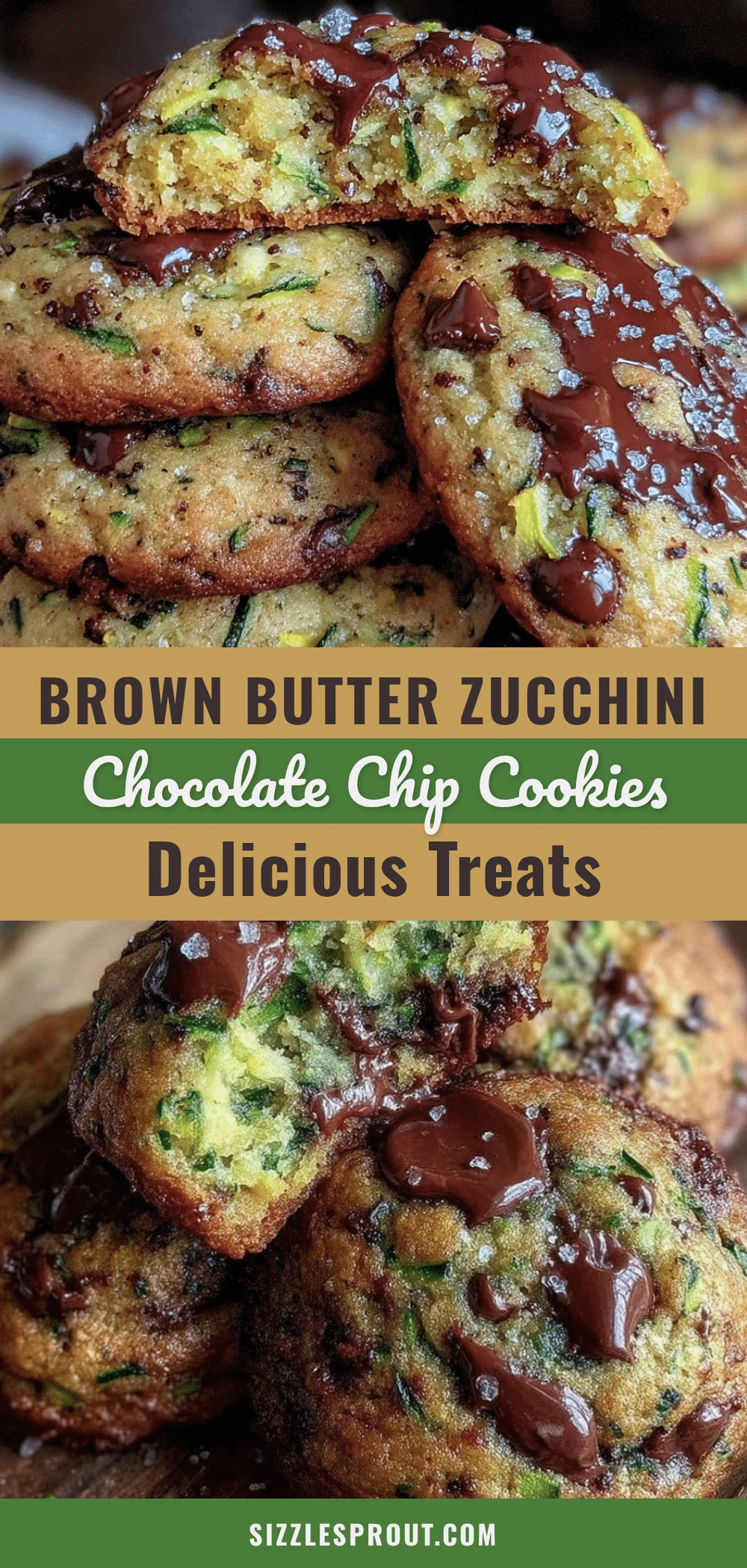 brown butter zucchini chocolate chip cookies recipe