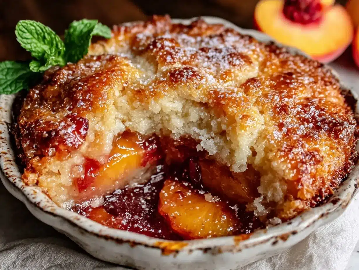 brown sugar peach cobbler preparation steps