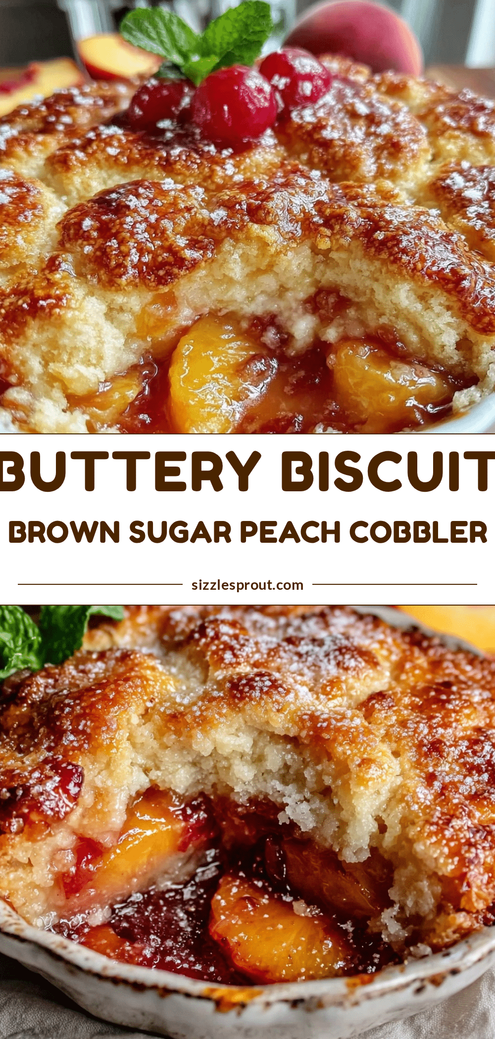 brown sugar peach cobbler recipe