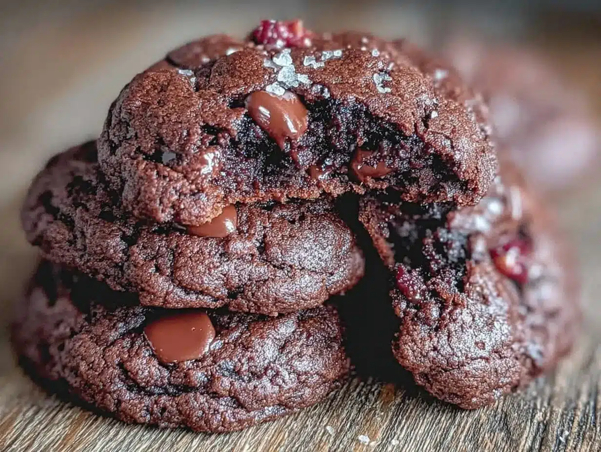 chewy double chocolate chip cookies preparation steps
