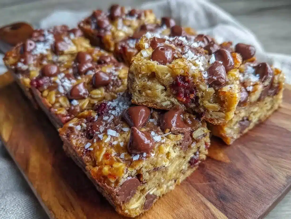 chewy homemade chocolate chip granola bars preparation steps