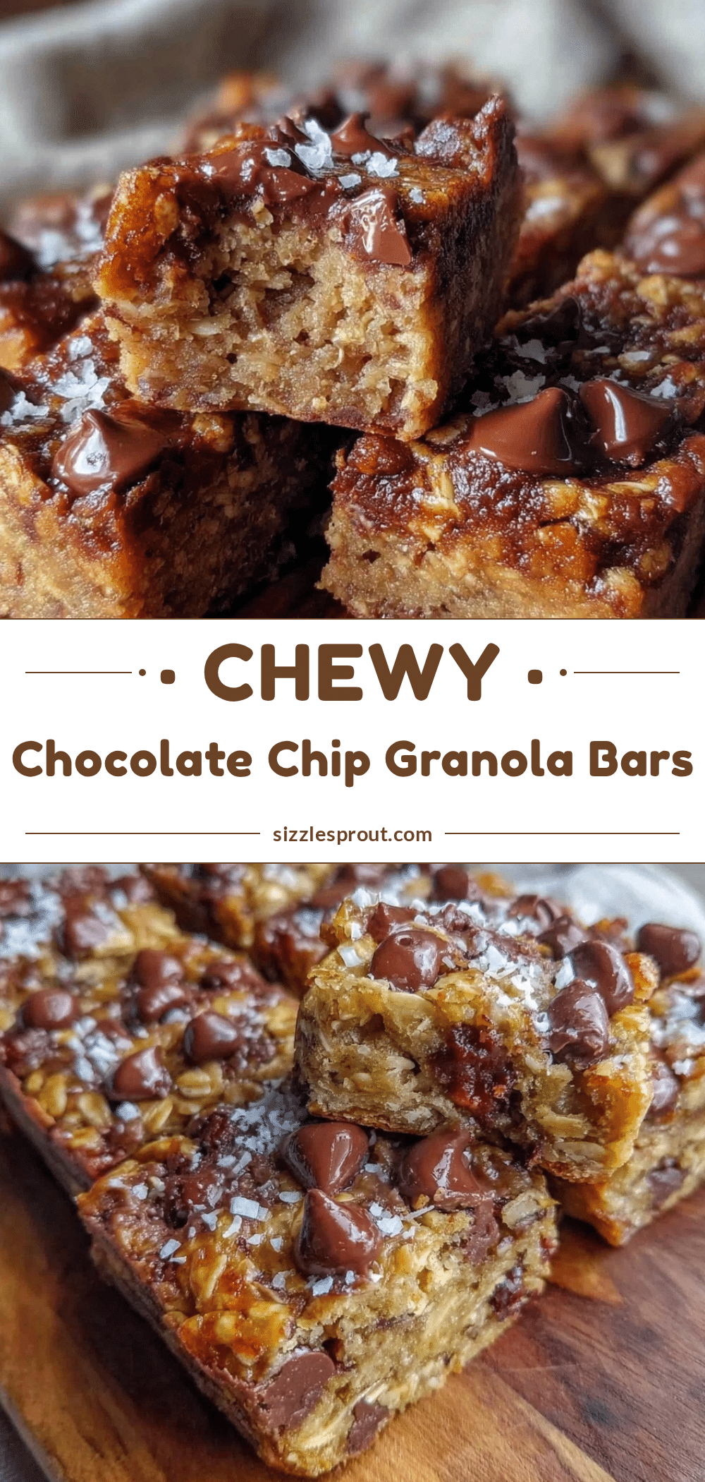 chewy homemade chocolate chip granola bars recipe