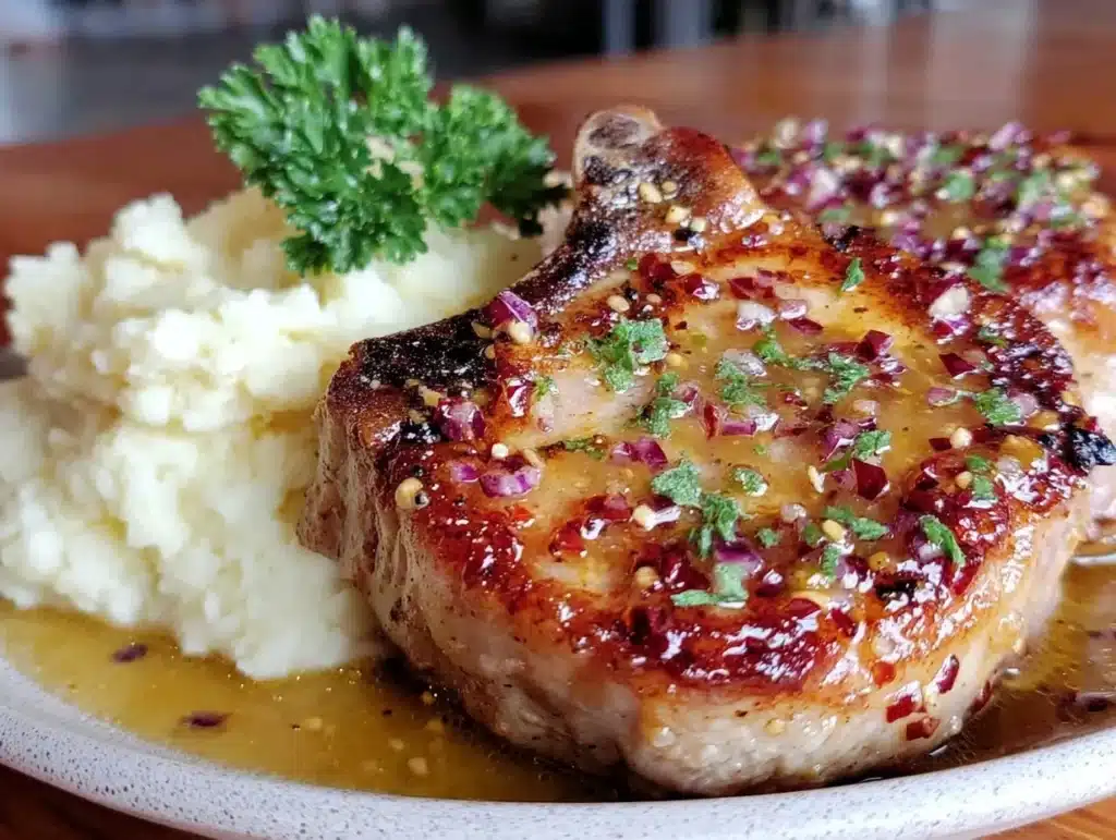 cozy crockpot creamy ranch pork chops - featured image