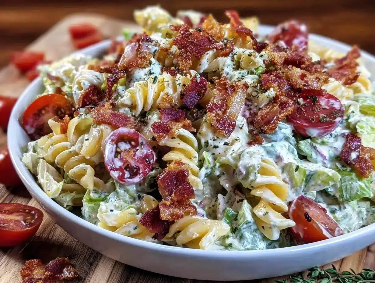 Creamy BLT Pasta Salad preparation steps
