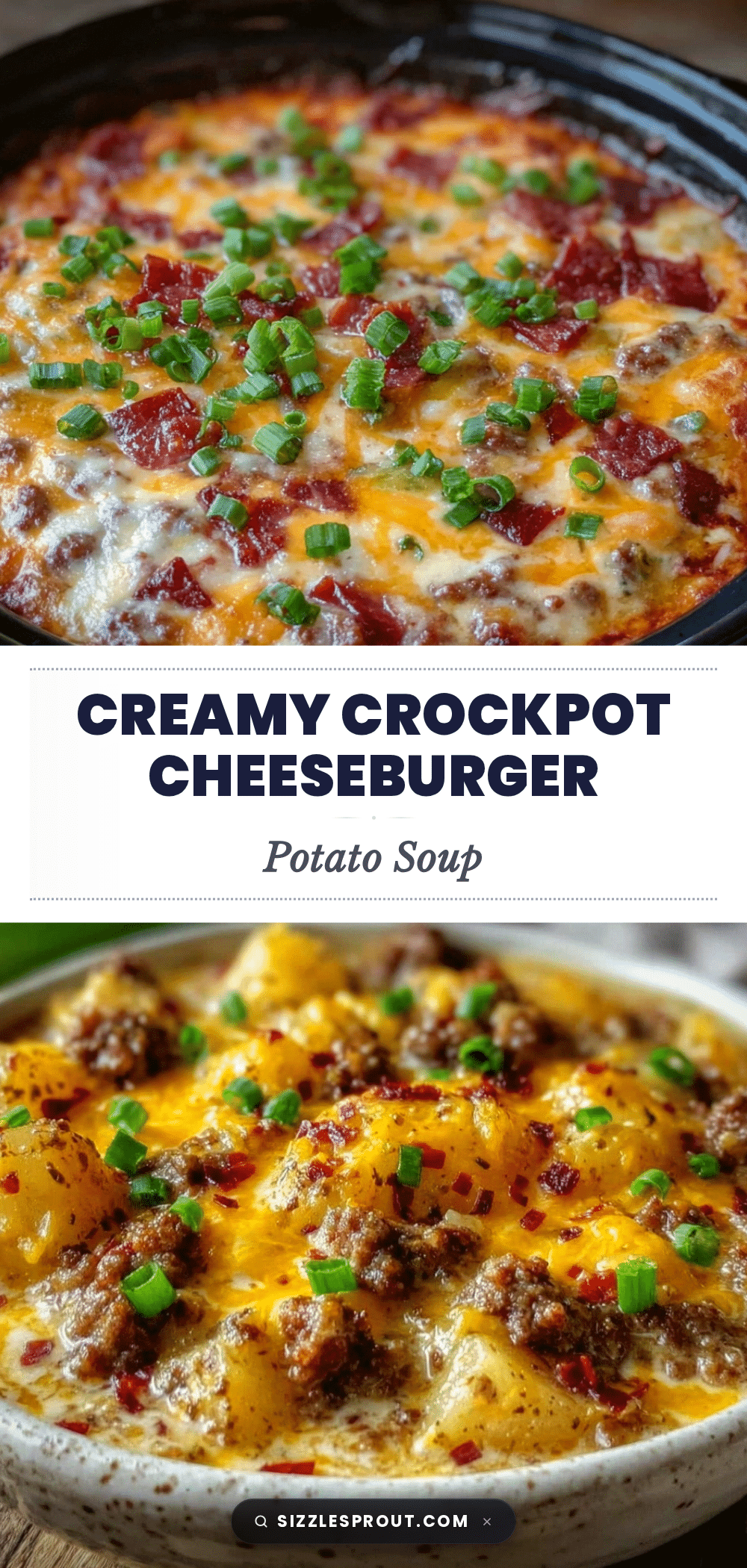creamy crockpot cheeseburger potato soup recipe