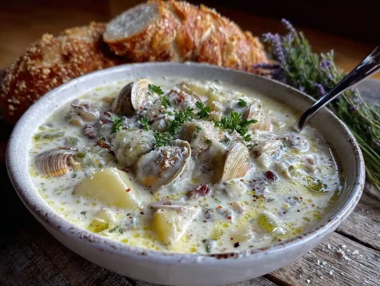 creamy new england clam chowder preparation steps