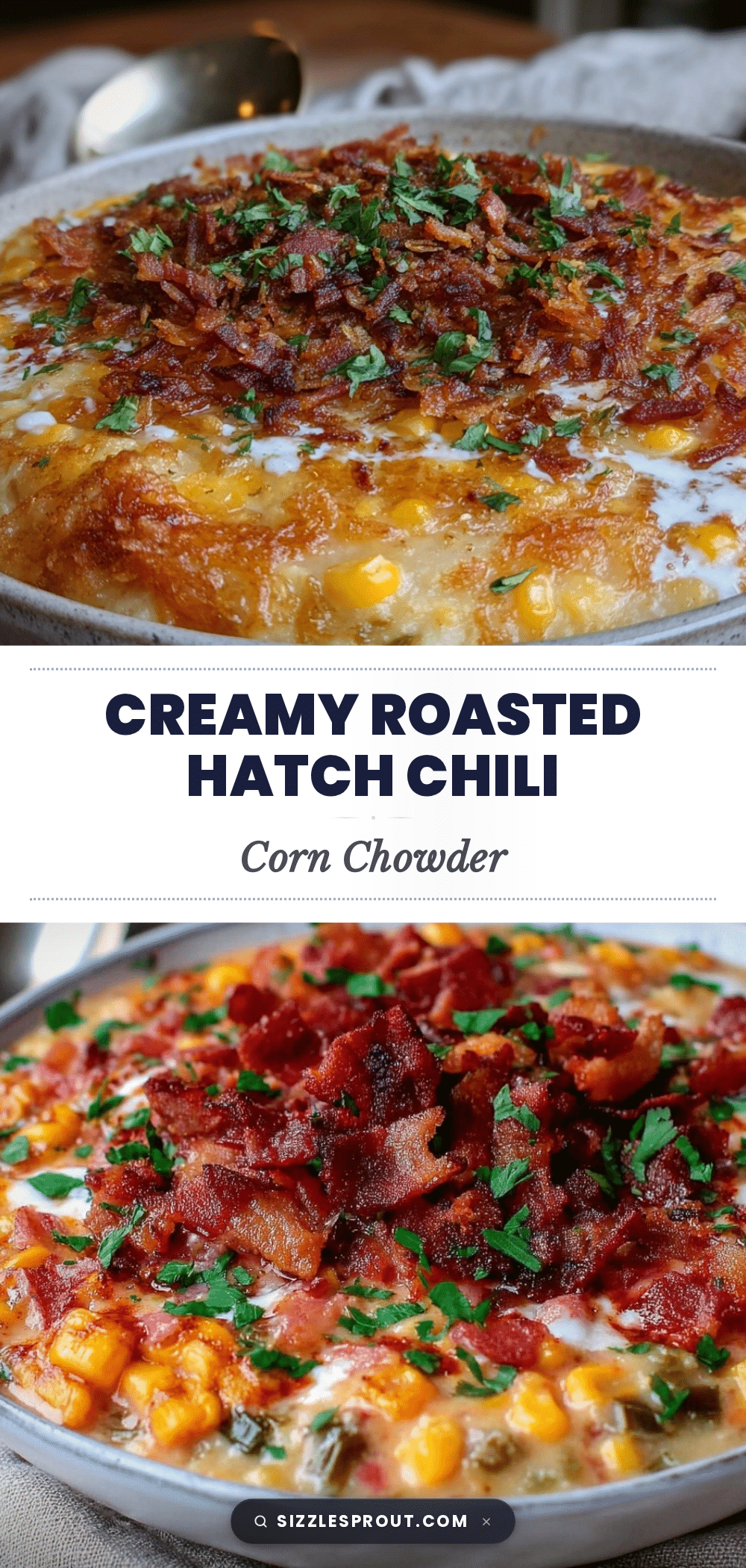 Creamy Roasted Hatch Green Chili Corn Chowder recipe