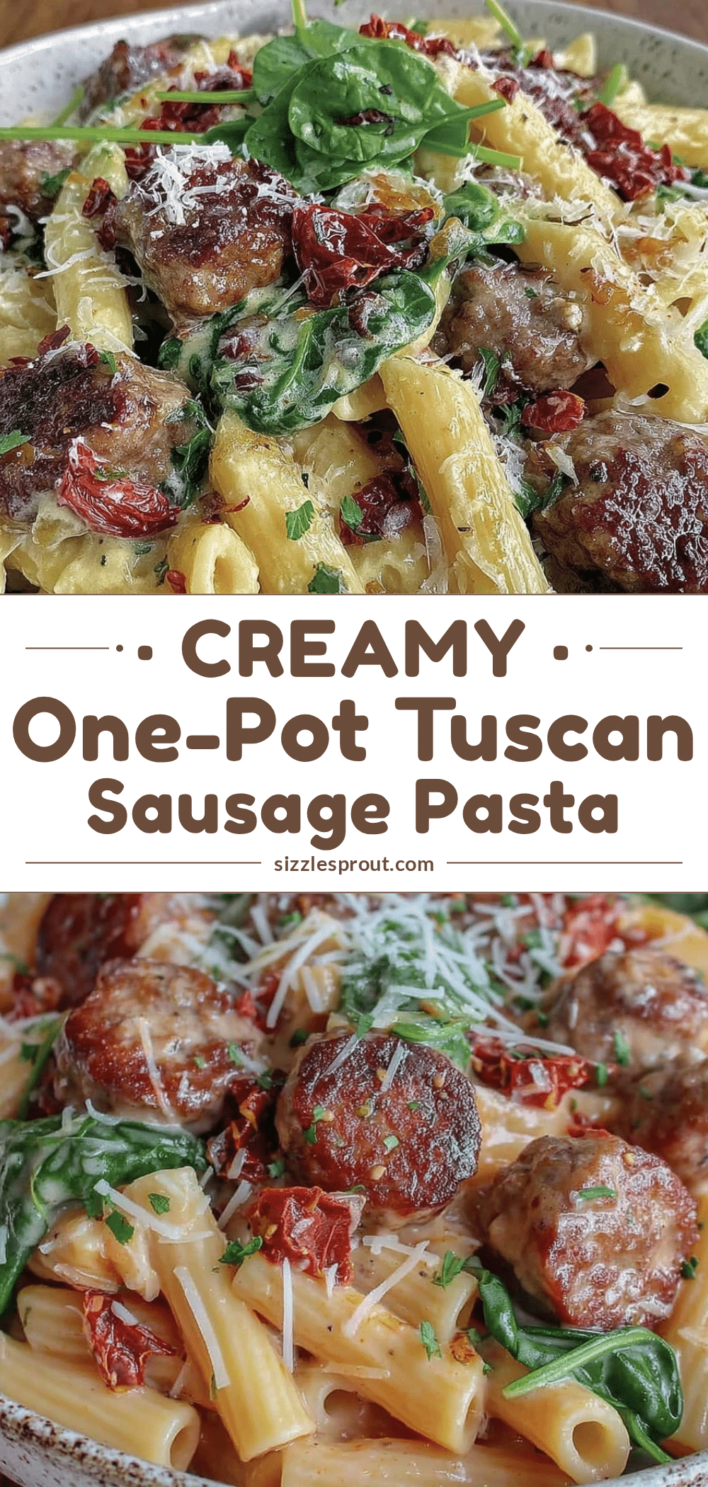 creamy tuscan white bean and sausage pasta recipe