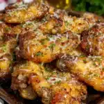 crispy garlic parmesan chicken wings - featured image
