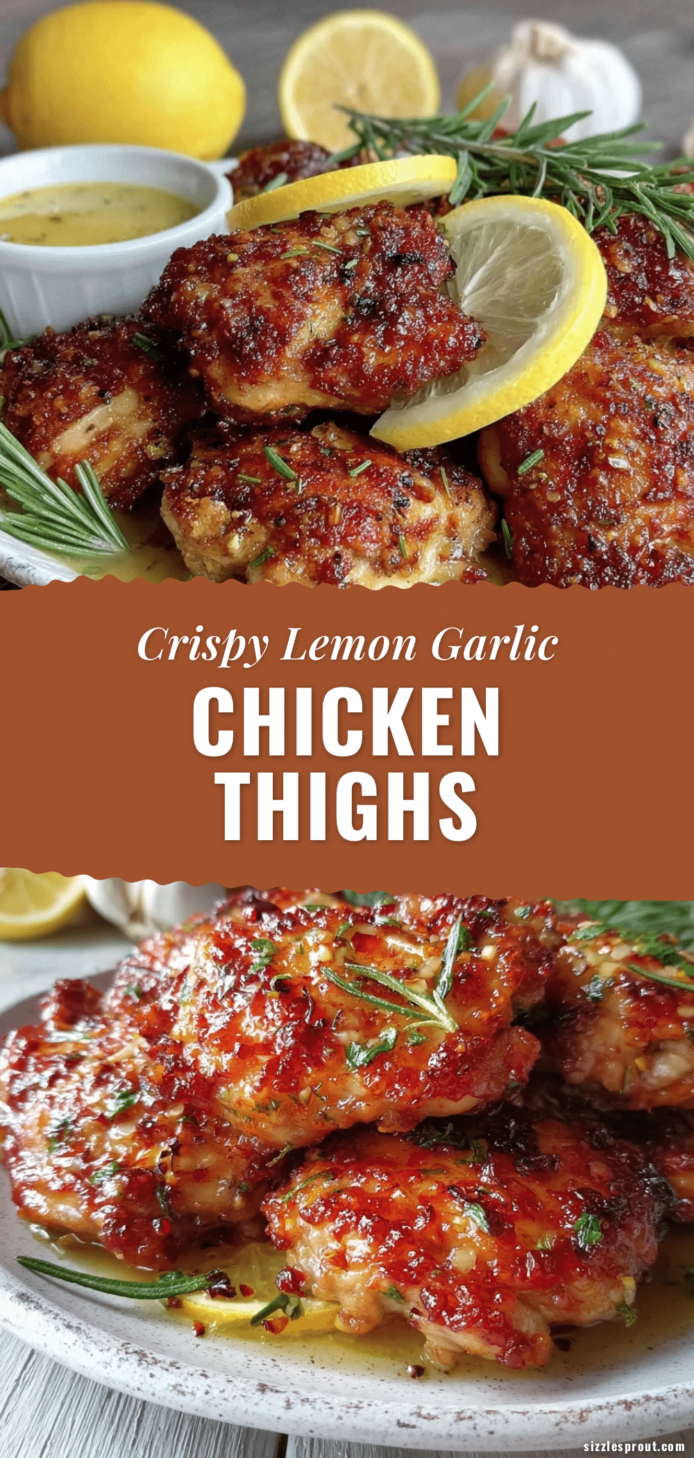 crispy lemon garlic chicken thighs recipe