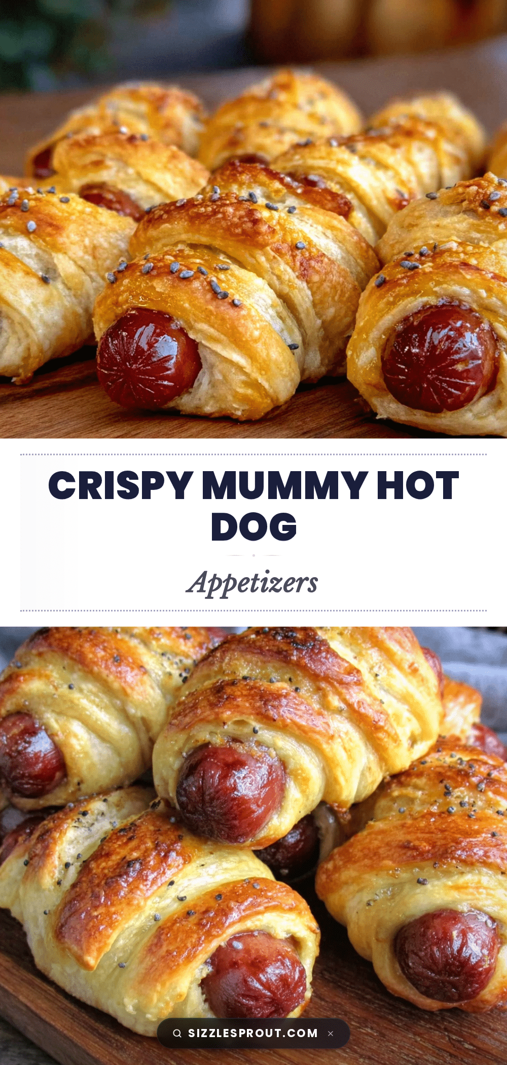 crispy mummy hot dog halloween appetizers recipe