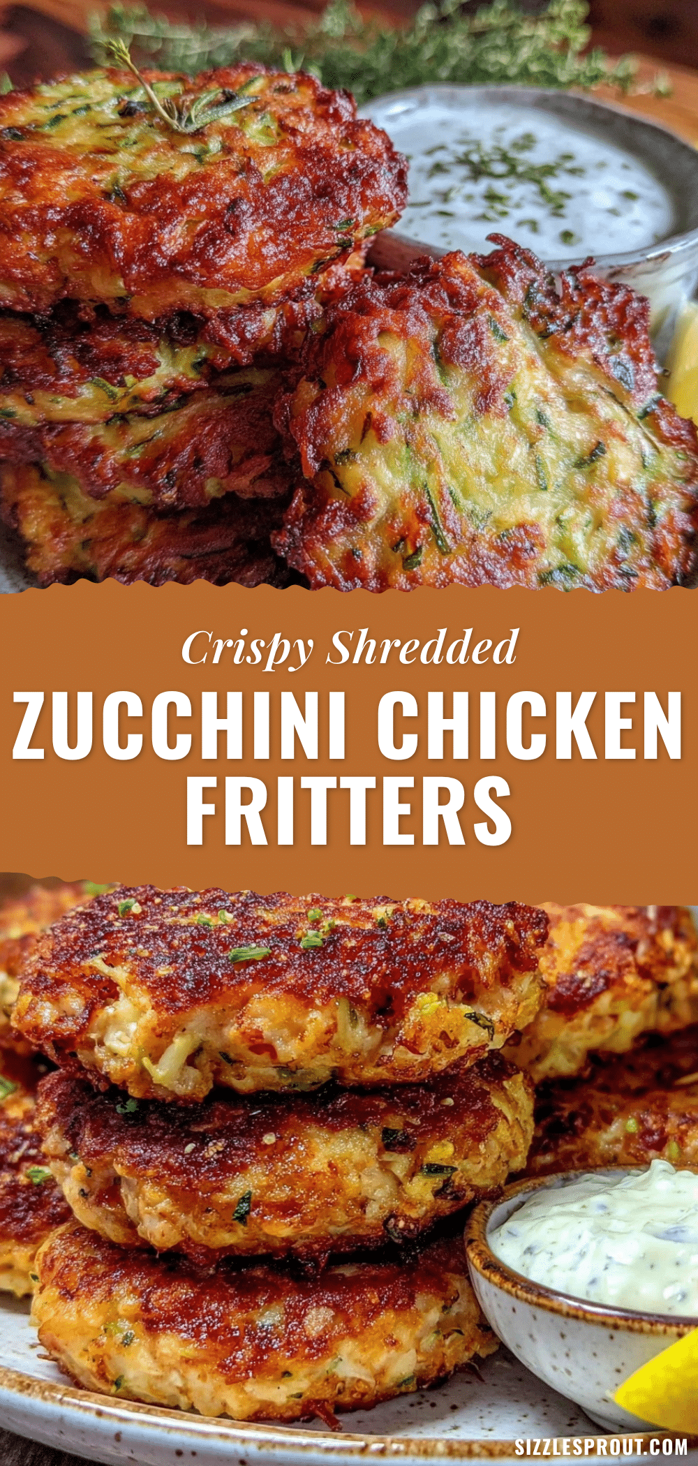 crispy shredded zucchini chicken fritters recipe