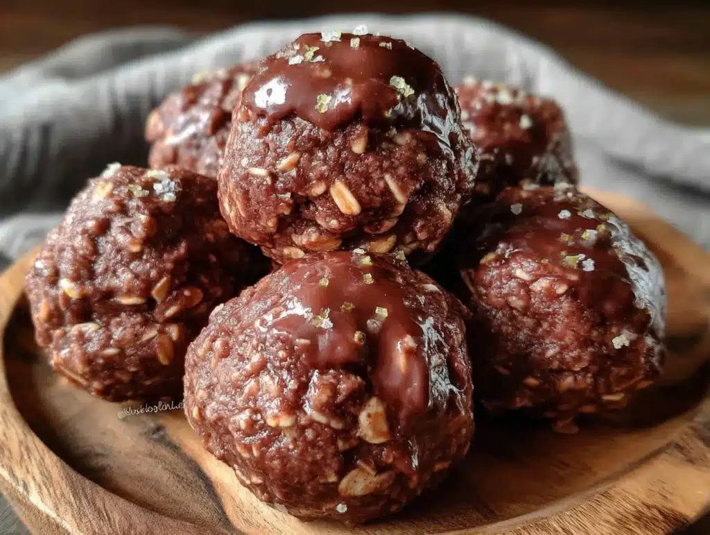dark chocolate protein balls - featured image