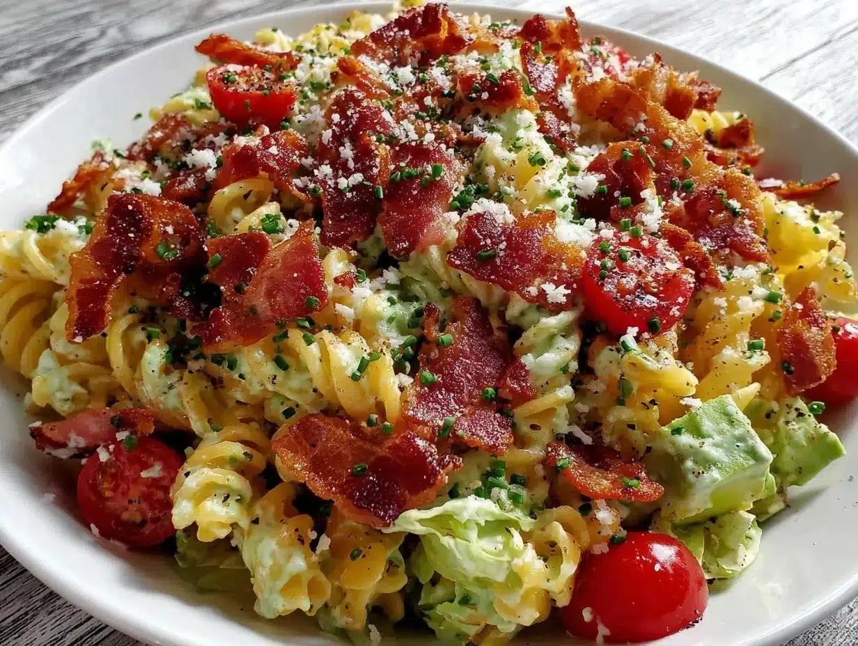 Fresh BLT Pasta Salad preparation steps