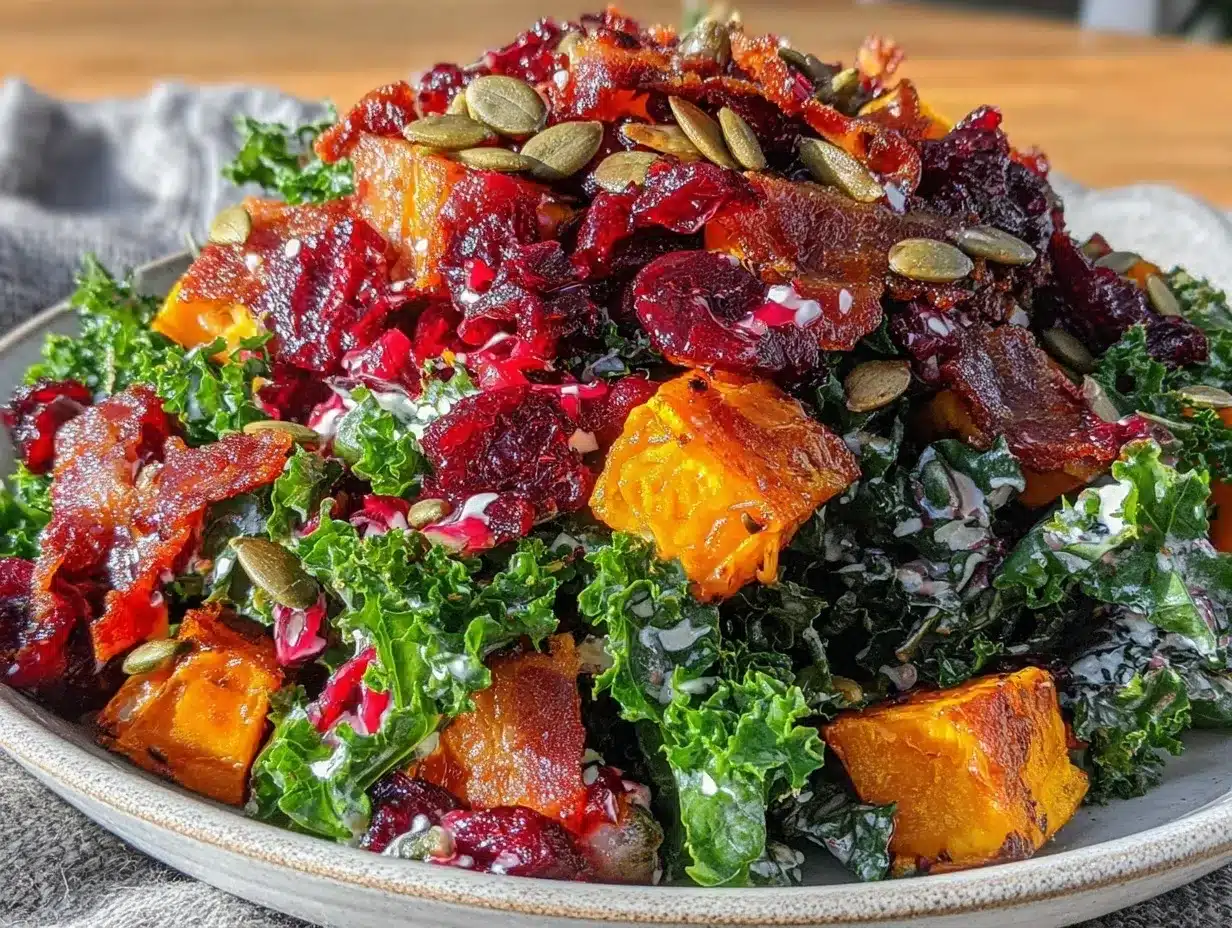 fresh harvest kale salad preparation steps