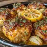 garlic butter chicken thighs crockpot recipe - featured image