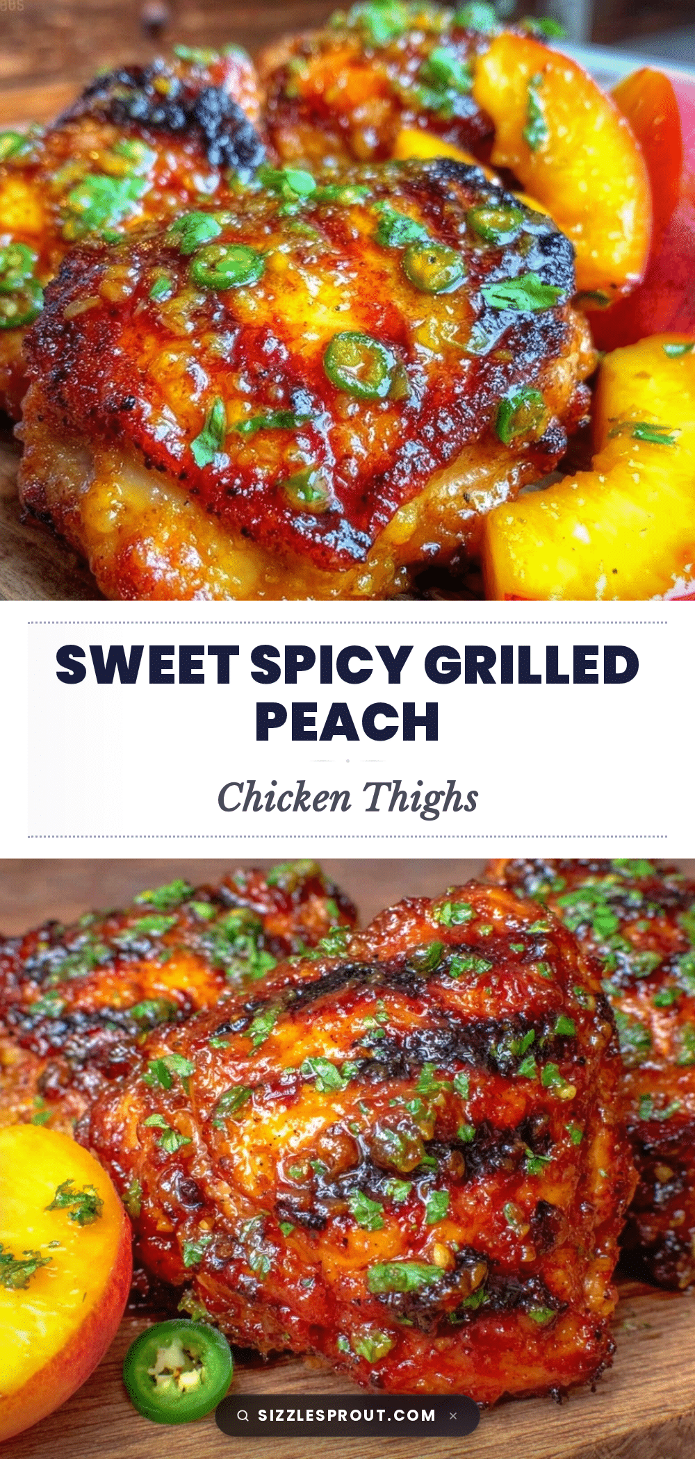 grilled peach chicken thighs recipe